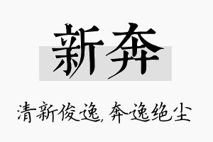 新奔名字的寓意及含义