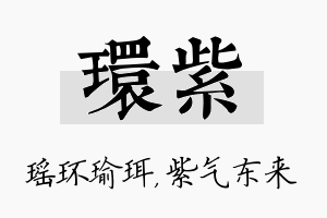 环紫名字的寓意及含义