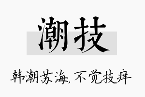 潮技名字的寓意及含义