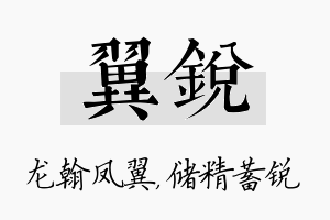 翼锐名字的寓意及含义