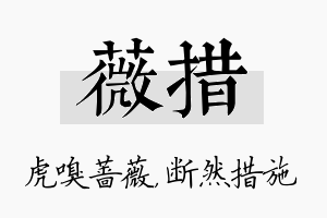 薇措名字的寓意及含义