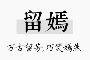 留嫣名字的寓意及含义