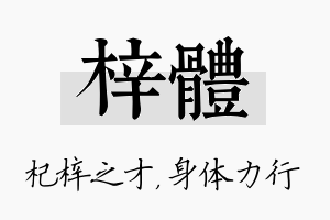 梓体名字的寓意及含义