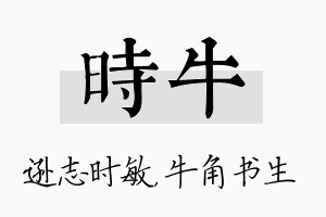 时牛名字的寓意及含义