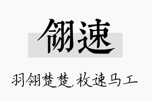 翎速名字的寓意及含义