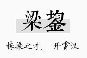 梁鋆名字的寓意及含义