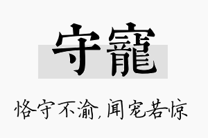 守宠名字的寓意及含义