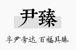 尹臻名字的寓意及含义