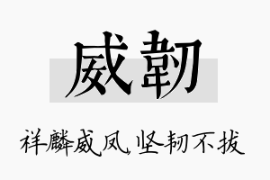 威韧名字的寓意及含义