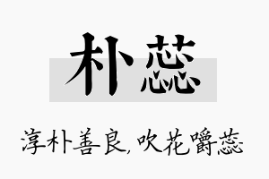 朴蕊名字的寓意及含义