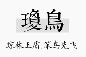 琼鸟名字的寓意及含义