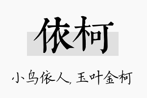 依柯名字的寓意及含义