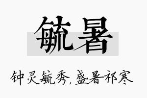 毓暑名字的寓意及含义