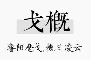 戈概名字的寓意及含义