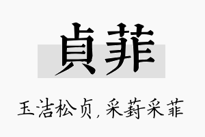 贞菲名字的寓意及含义