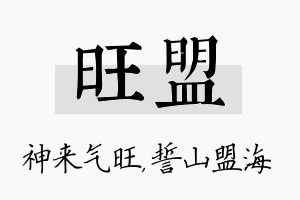 旺盟名字的寓意及含义