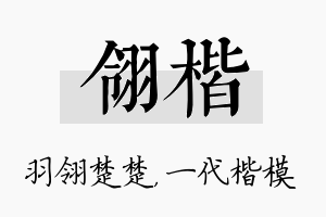 翎楷名字的寓意及含义