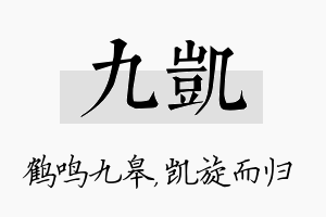 九凯名字的寓意及含义