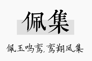 佩集名字的寓意及含义