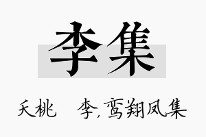 李集名字的寓意及含义