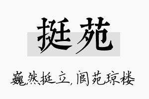 挺苑名字的寓意及含义