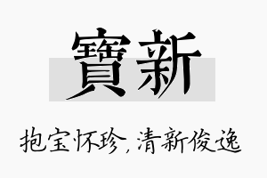 宝新名字的寓意及含义