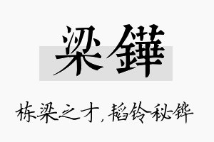 梁铧名字的寓意及含义