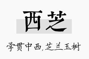 西芝名字的寓意及含义