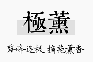 极薰名字的寓意及含义