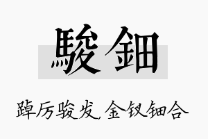 骏钿名字的寓意及含义