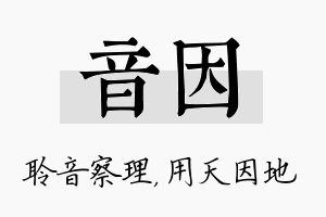 音因名字的寓意及含义