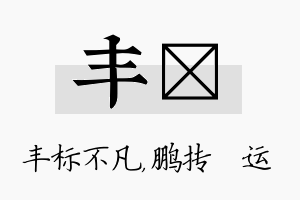 丰鹍名字的寓意及含义