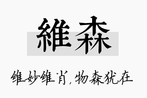 维森名字的寓意及含义