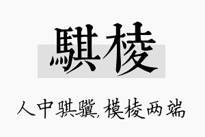 骐棱名字的寓意及含义