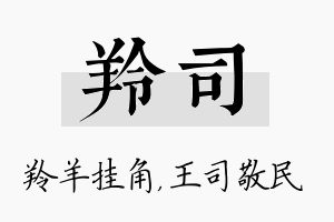 羚司名字的寓意及含义