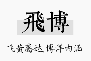 飞博名字的寓意及含义