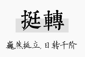 挺转名字的寓意及含义