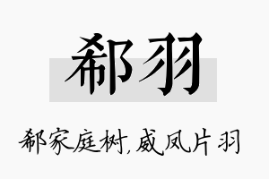 郗羽名字的寓意及含义