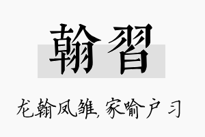 翰习名字的寓意及含义