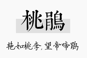 桃鹃名字的寓意及含义