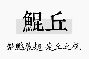 鲲丘名字的寓意及含义