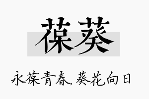 葆葵名字的寓意及含义