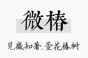 微椿名字的寓意及含义