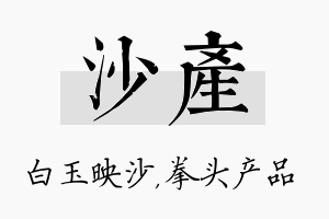 沙产名字的寓意及含义