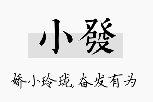 小发名字的寓意及含义