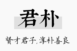 君朴名字的寓意及含义