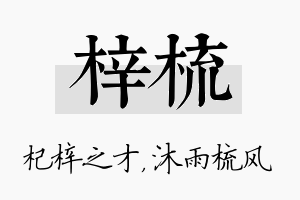 梓梳名字的寓意及含义