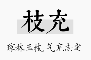 枝充名字的寓意及含义