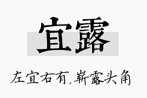 宜露名字的寓意及含义