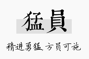 猛员名字的寓意及含义